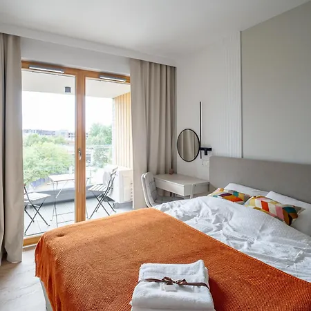 Appartement Portowa M1 - Vistula River Nearby, Parking, Balcony - By Rentujemy Krakau